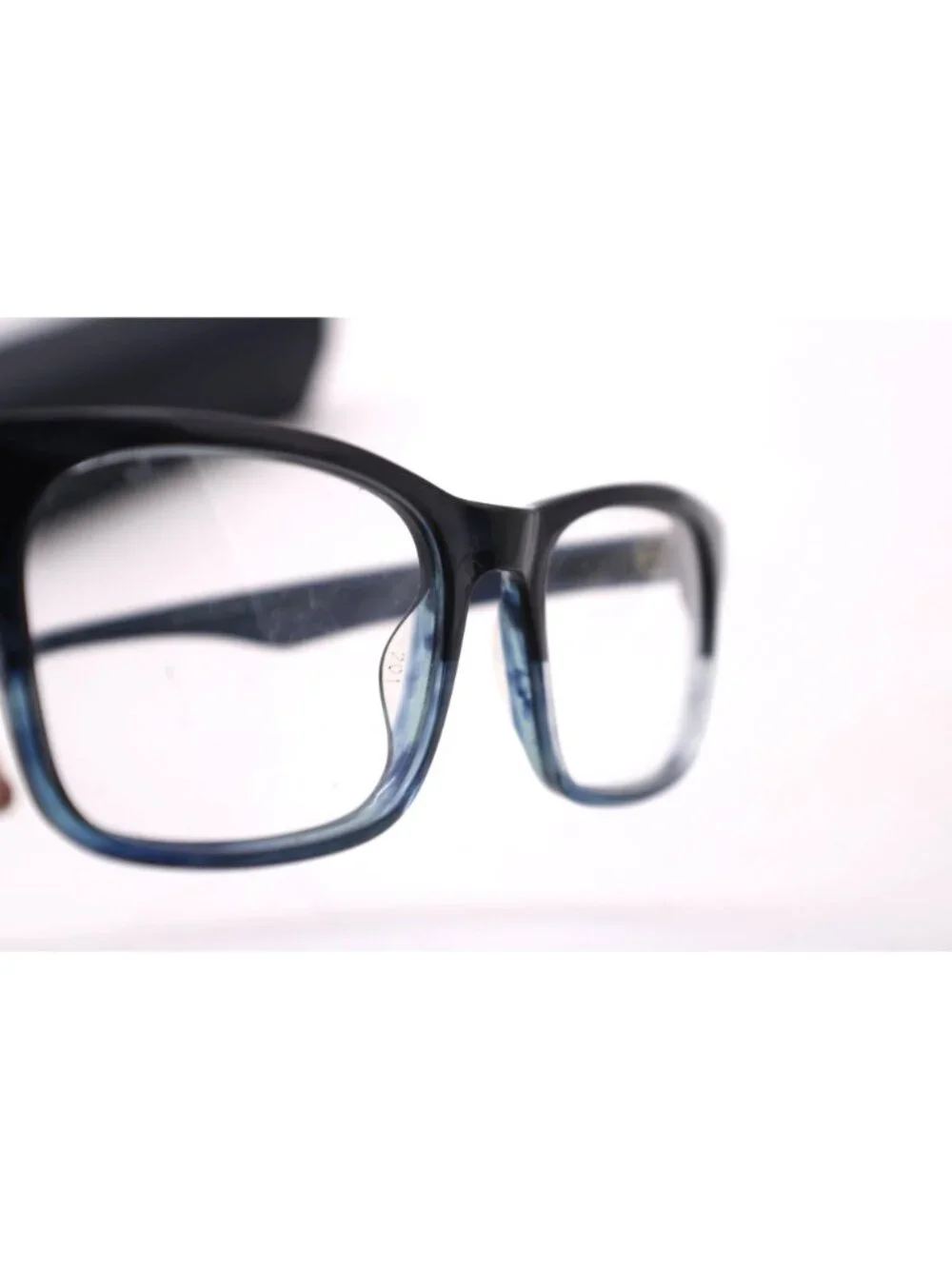 Warby Parker Cass Frames Blue Tortoise Gradient Square Eyeglasses With Hard Case